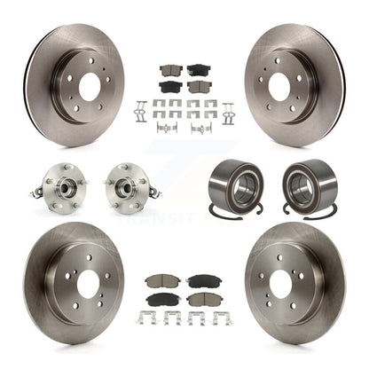 Kit de rotor et de plaquettes de frein avec roulement de moyeu avant et arrière (10 pièces) pour Suzuki SX4 AW 2007 – 2013