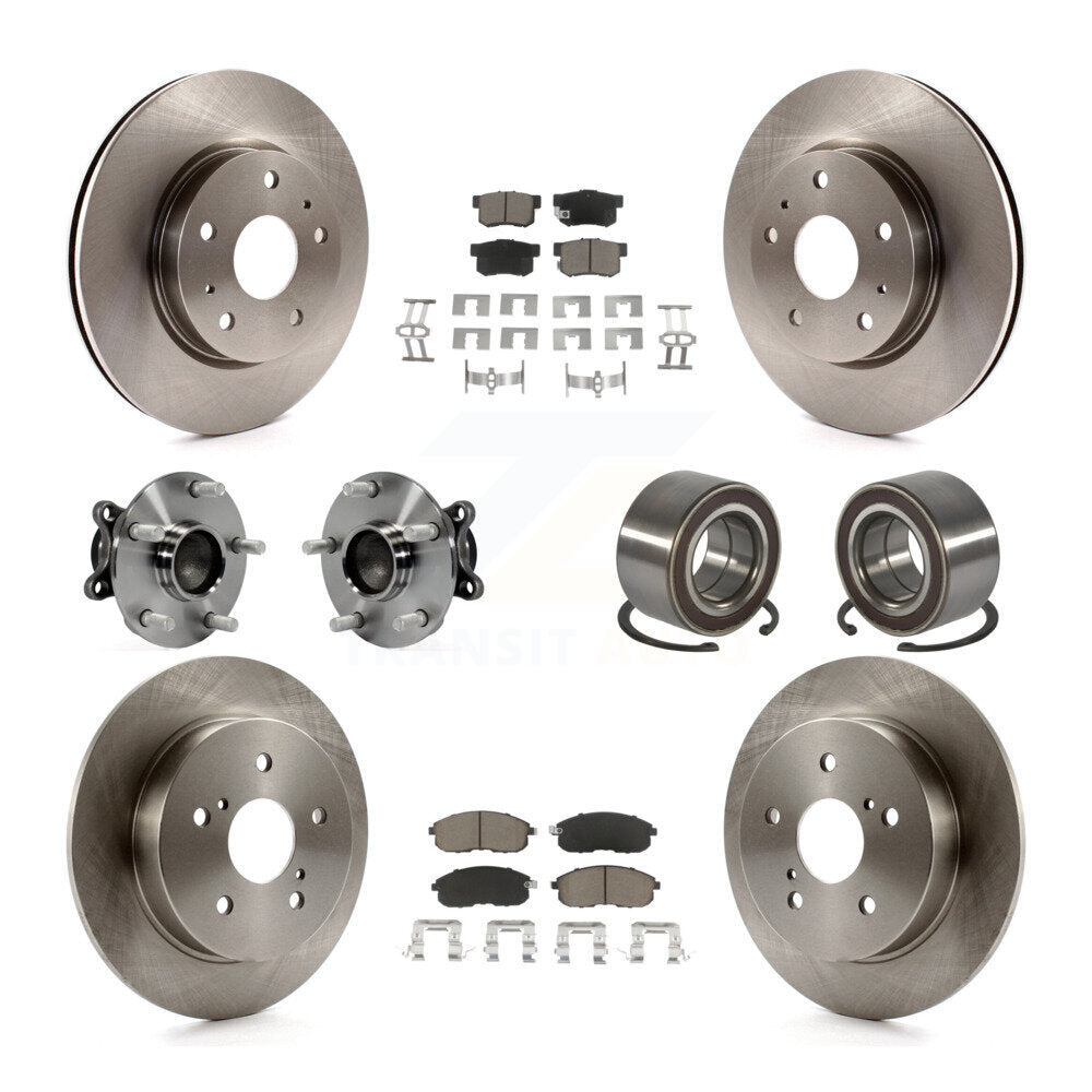 Kit de rotor et de plaquettes de frein avec roulement de moyeu avant et arrière (10 pièces) pour Suzuki SX4 FW 2008-2013