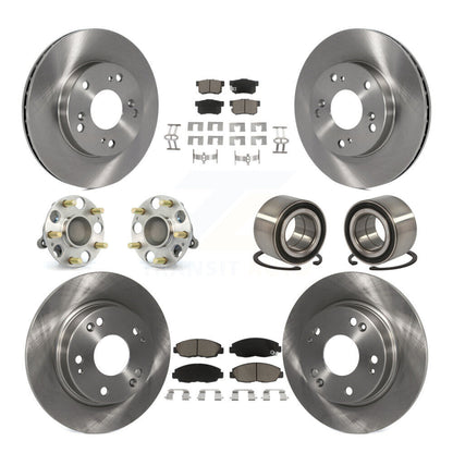 Kit de Rotor et de plaquettes de frein à disque, roulement de moyeu de roue avant et arrière (10 pièces) pour Honda Civi