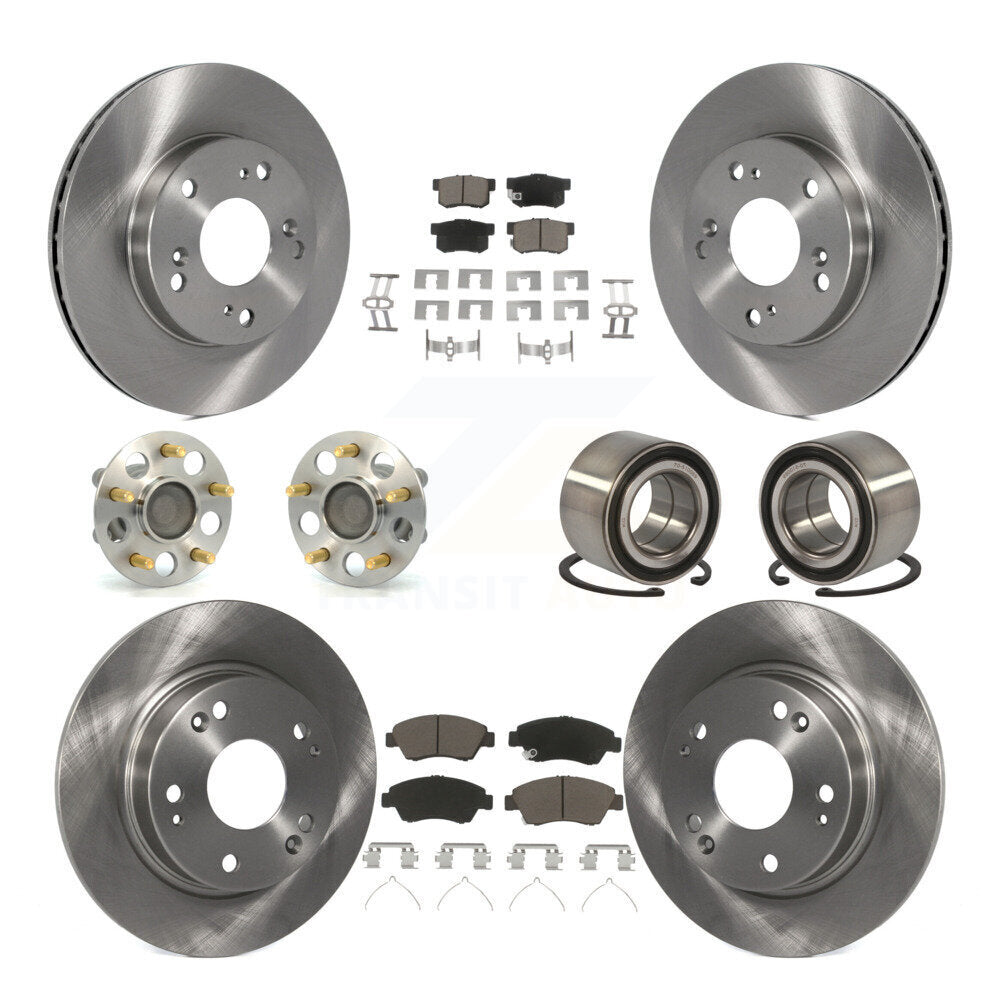Kit de Rotor et de plaquettes de frein à disque, roulement de moyeu de roue avant et arrière (10 pièces) pour Honda Civi