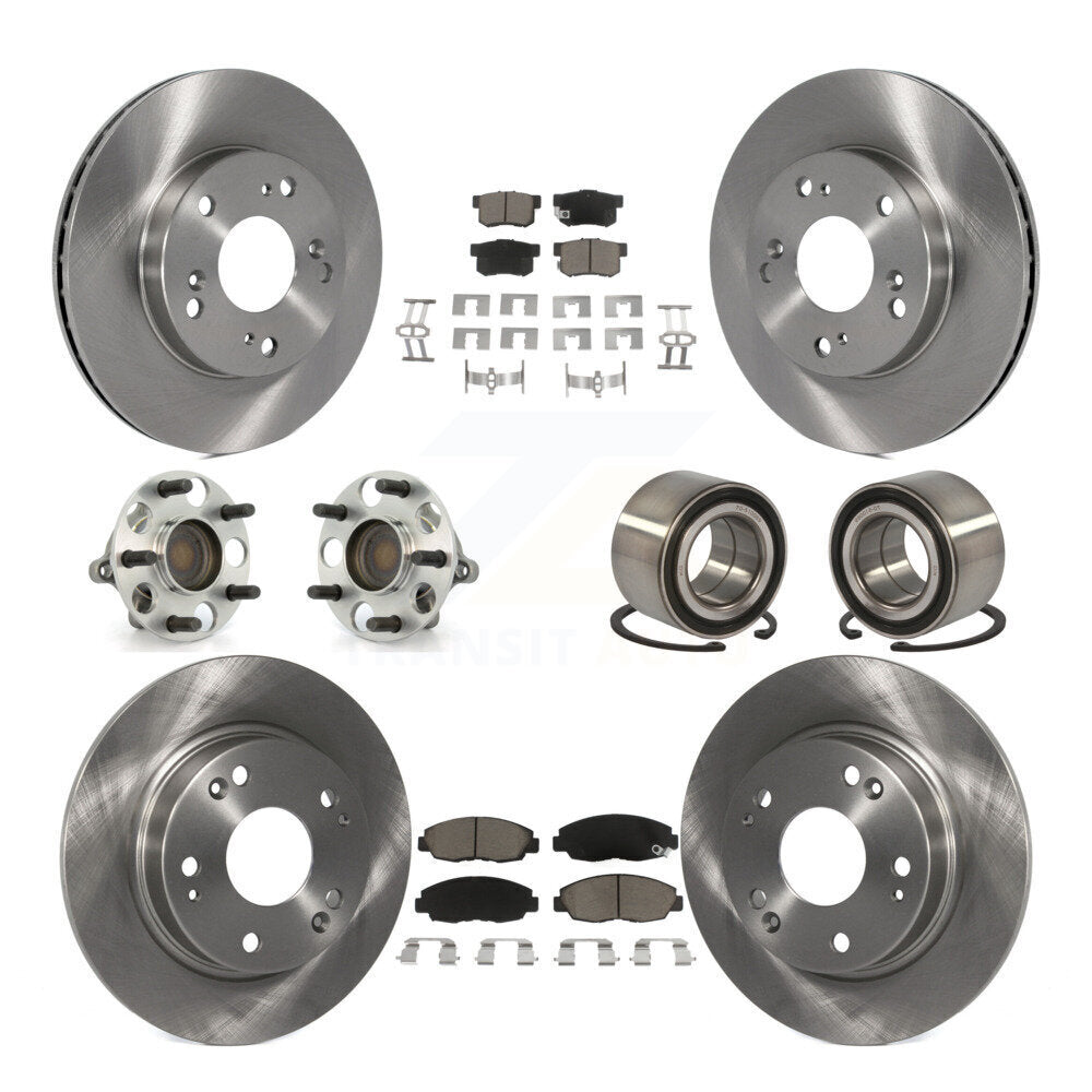 Kit de Rotor et de plaquettes de frein à disque, roulement de moyeu de roue avant et arrière (10 pièces) pour Honda Civi