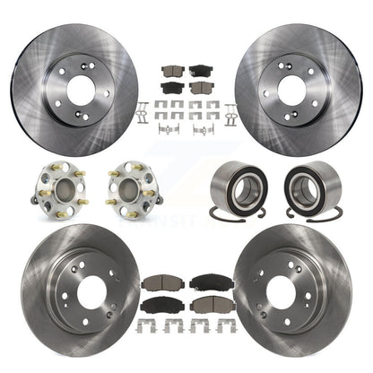 Kit de rotor de frein à disque et de plaquettes en céramique, roulement de moyeu avant et arrière (10 pièces) pour Acura CS