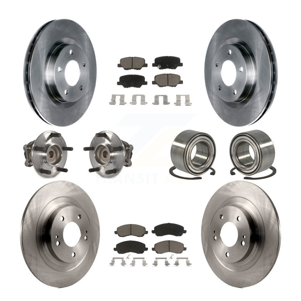 Kit de Rotor et de plaquettes de frein, roulement de moyeu avant et arrière (10 pièces) pour Mitsubishi RVR Outlande
