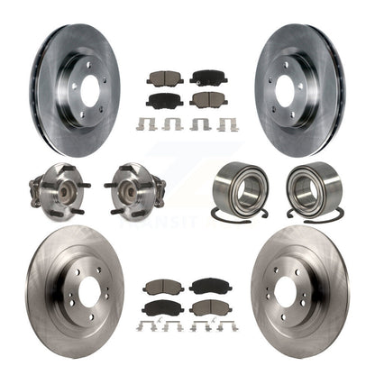 Kit de Rotor et de plaquettes de frein, roulement de moyeu avant et arrière (10 pièces) pour Mitsubishi RVR Outlande