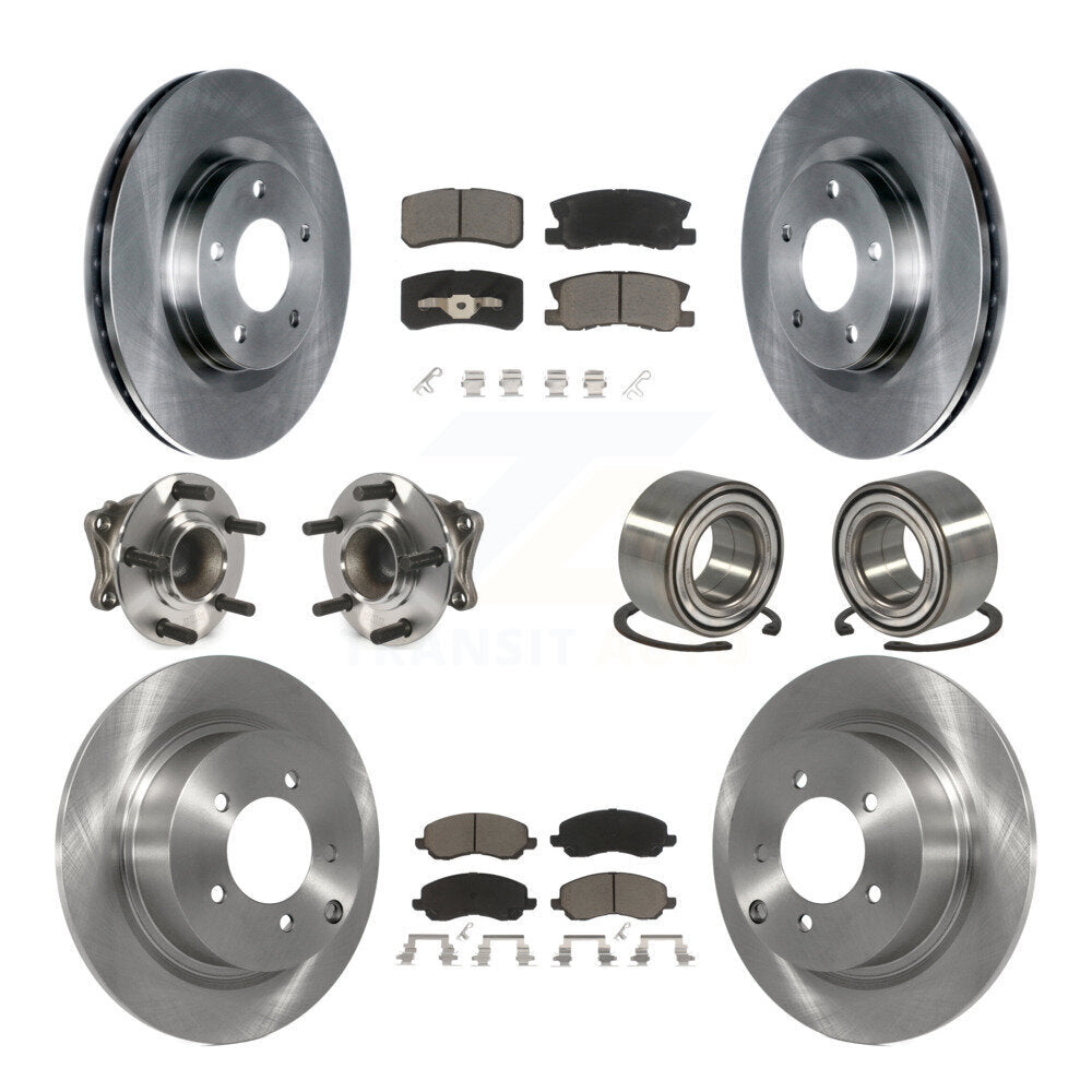Kit de plaquettes de Rotor de frein à disque, roulement de moyeu avant et arrière (10 pièces) pour Mitsubishi Outlande