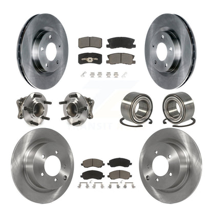 Kit de plaquettes de Rotor de frein à disque, roulement de moyeu avant et arrière (10 pièces) pour Mitsubishi Outlande