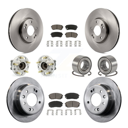 Kit de rotors et plaquettes de frein à disque, roulement de moyeu avant et arrière (10 pièces) pour Hyundai Tucson Ki