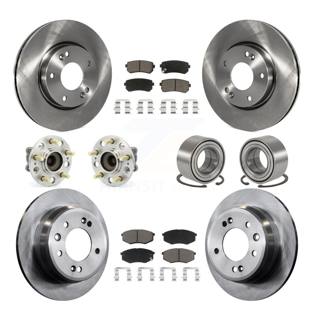 Kit de Rotor et de plaquettes de frein, roulement de moyeu avant et arrière (10 pièces) pour Hyundai Tucson Kia FW