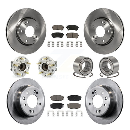 Kit de Rotor et de plaquettes de frein, roulement de moyeu avant et arrière (10 pièces) pour Hyundai Tucson Kia FW