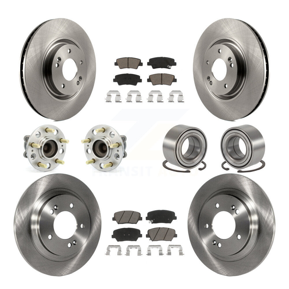 Kit de plaquettes de Rotor de frein à disque, roulement de moyeu avant et arrière (10 pièces) pour Hyundai Azera Limite