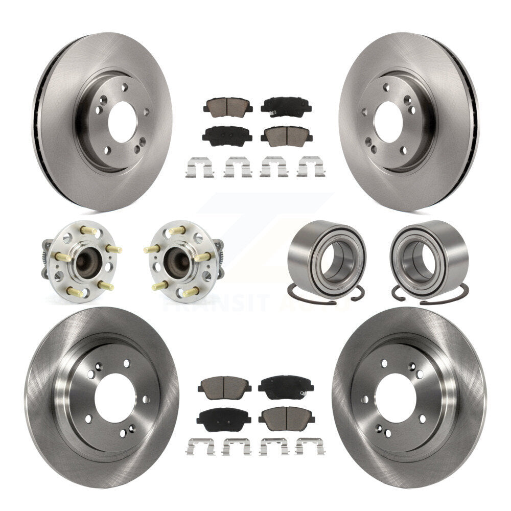 Kit de plaquettes de rotor de frein, roulement de moyeu avant et arrière (10 pièces) pour Kia Optima 2.4 2013 – 2015