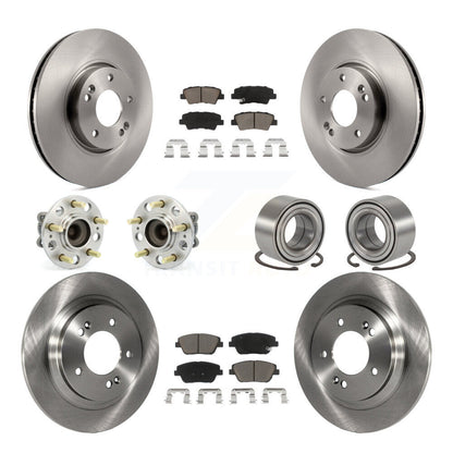 Kit de plaquettes de rotor de frein, roulement de moyeu avant et arrière (10 pièces) pour Kia Optima 2.4 2013 – 2015
