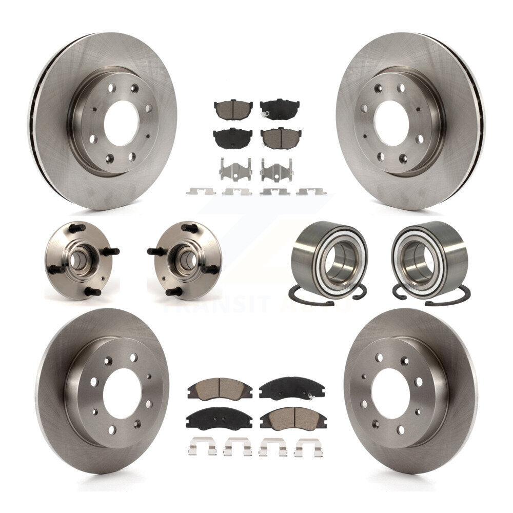 Kit de plaquettes de Rotor de frein à disque, roulement de moyeu avant et arrière (10 pièces) pour Kia Spectra Spectra