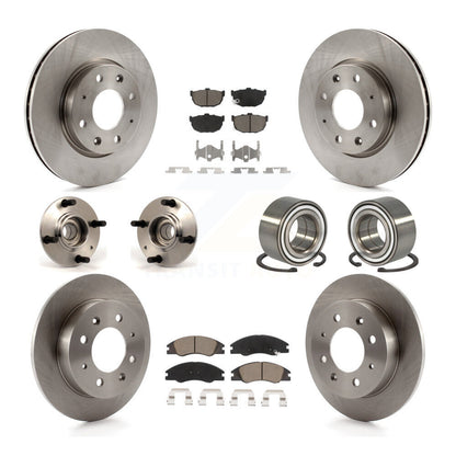 Kit de plaquettes de Rotor de frein à disque, roulement de moyeu avant et arrière (10 pièces) pour Kia Spectra Spectra