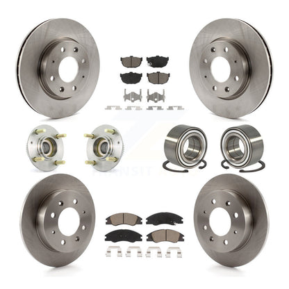 Kit de plaquettes de Rotor de frein à disque, roulement de moyeu avant et arrière (10 pièces) pour Kia Spectra Spectra