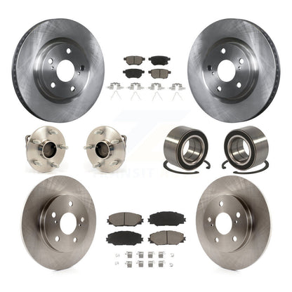 Kit de rotors et plaquettes de frein à disque, roulements de moyeu avant et arrière (10 pièces) pour Toyota Matrix