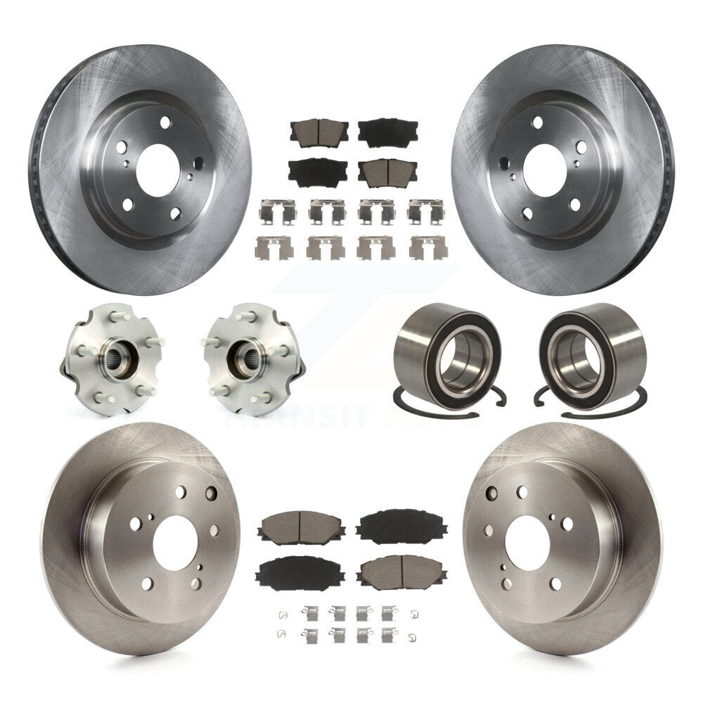 Kit de plaquettes de Rotor de frein, roulement de moyeu avant et arrière (10 pièces), pour Toyota Matrix Pontiac Vib