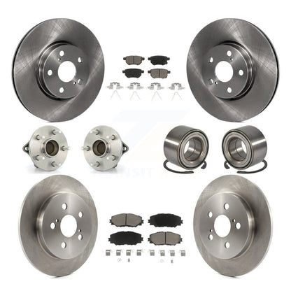 Kit de plaquettes de Rotor de frein, roulement de moyeu avant et arrière (10 pièces), pour Toyota Corolla Matrix Vib