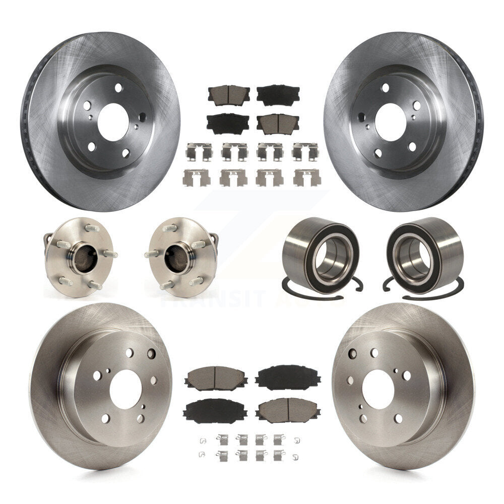 Kit de rotors et plaquettes de frein à disque, roulements de moyeu avant et arrière (10 pièces) pour Pontiac Vibe