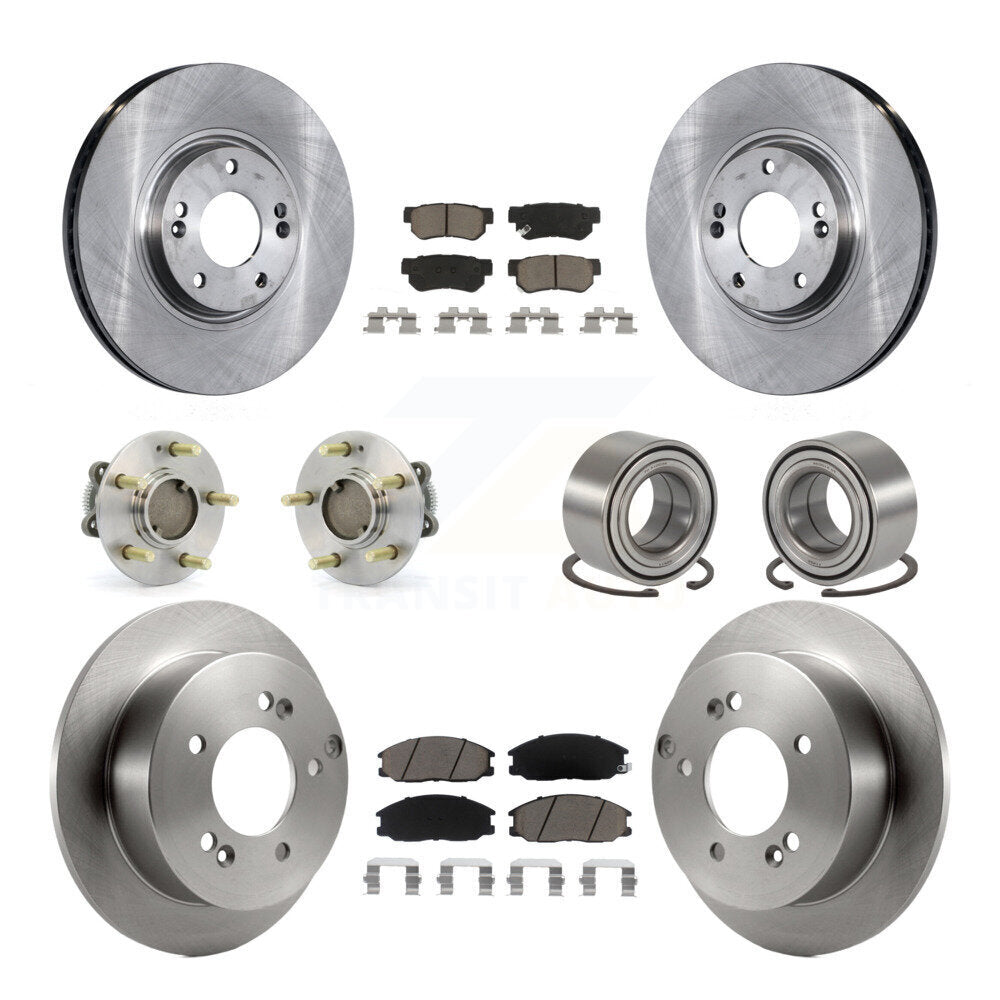 Kit de rotors et plaquettes de frein à disque, roulements de moyeu avant et arrière (10 pièces) pour Hyundai XG350