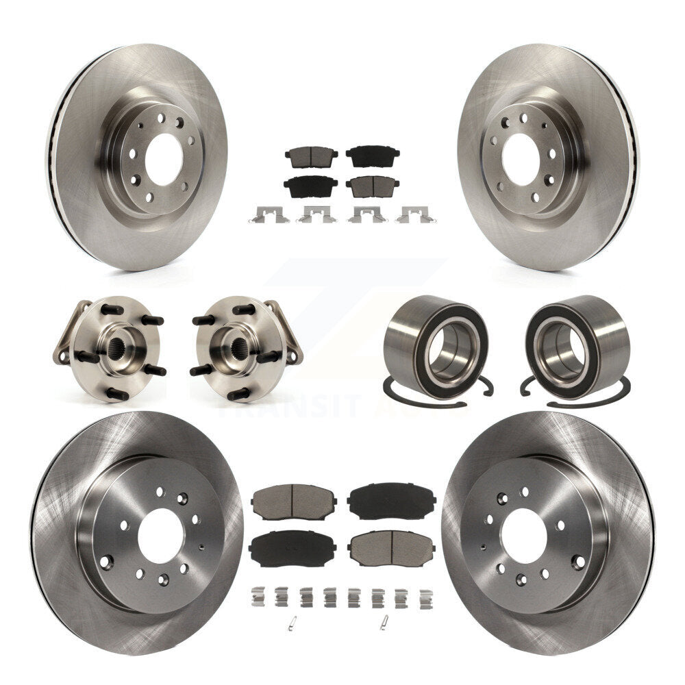 Kit de rotor et de plaquettes de frein avec roulement de moyeu avant et arrière (10 pièces) pour Mazda CX-9 AW 2007 – 2015