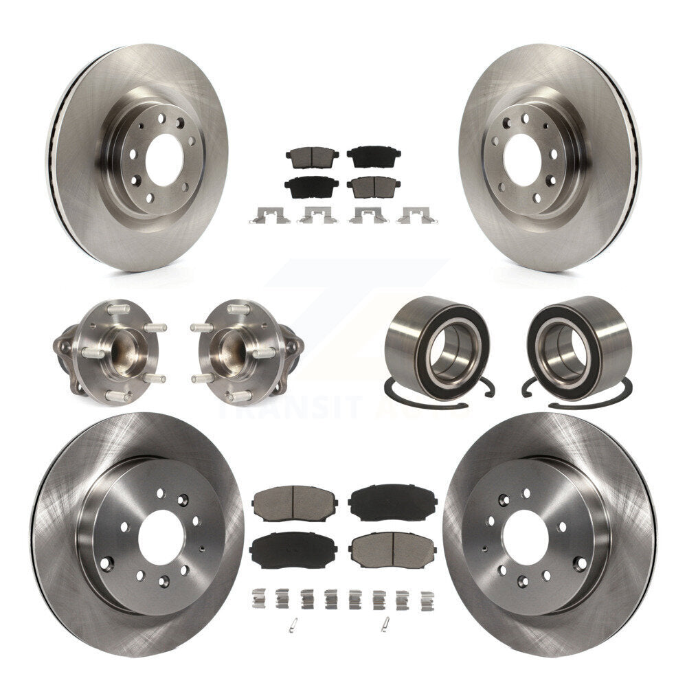 Kit de rotor et de plaquettes de frein avec roulement de moyeu avant et arrière (10 pièces) pour Mazda CX-9 FW 2007 – 2015