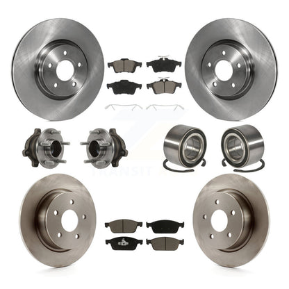 Kit de plaquettes de Rotor de frein à disque, roulement de moyeu avant et arrière (10 pièces) pour Ford Transit Connect