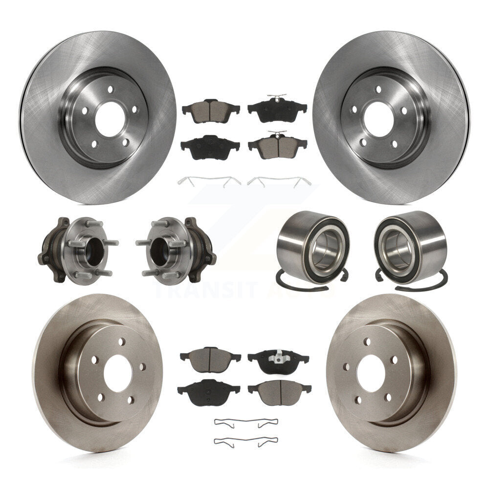 Kit de plaquettes de Rotor de frein à disque, roulement de moyeu avant et arrière (10 pièces) pour Ford Transit Connect