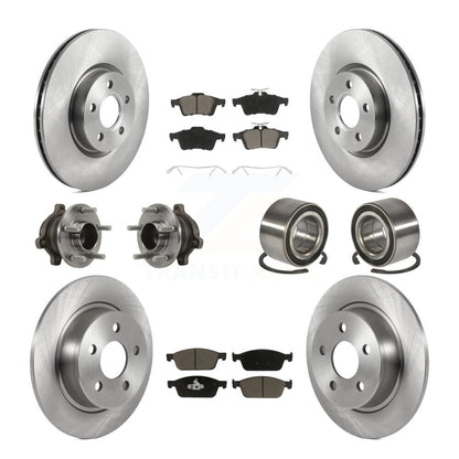 Kit de plaquettes de Rotor de frein à disque, roulement de moyeu avant et arrière (10 pièces) pour Ford Transit Connect
