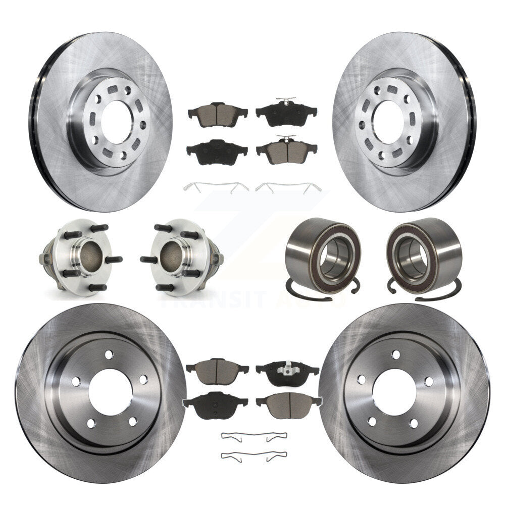 Kit de rotors et plaquettes de frein à disque, roulements de moyeu avant et arrière (10 pièces) pour Mazda 3 Sport