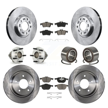 Kit de rotors et plaquettes de frein à disque, roulements de moyeu avant et arrière (10 pièces) pour Mazda 3 Sport
