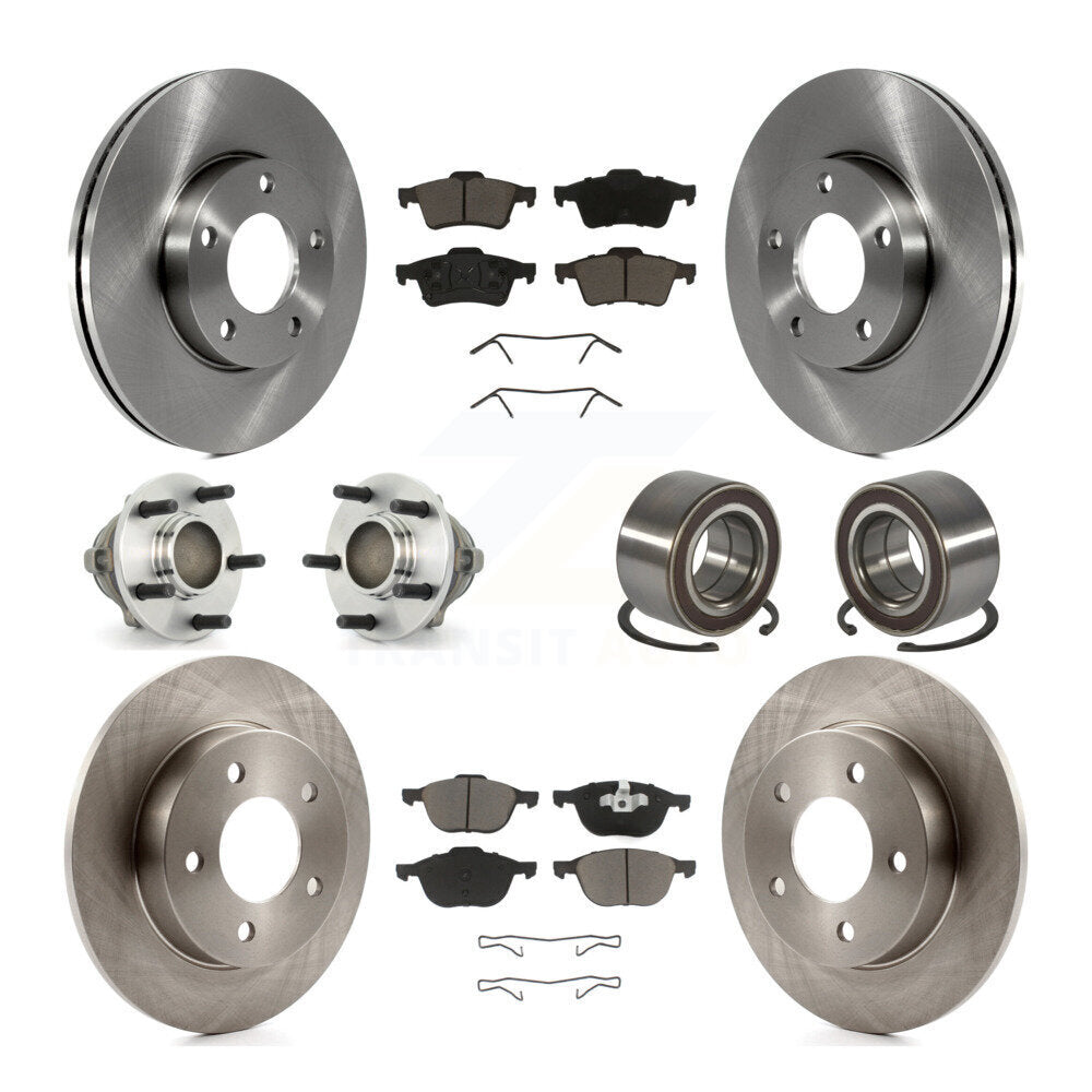Kit de plaquettes de Rotor de frein, roulement de moyeu avant et arrière (10 pièces) pour Mazda 3 2005 à partir de 01 05