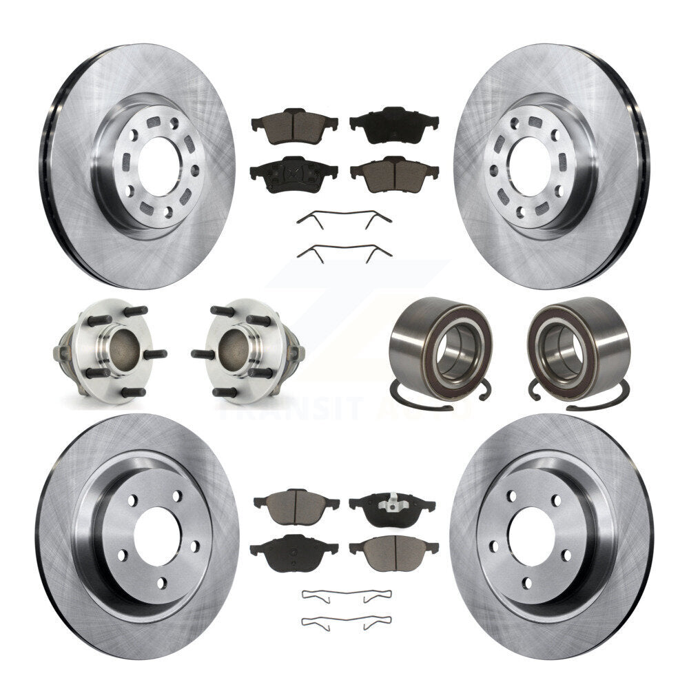Kit de plaquettes de Rotor de frein à disque, roulement de moyeu avant et arrière (10 pièces) pour Mazda 5 à 02 0 2006