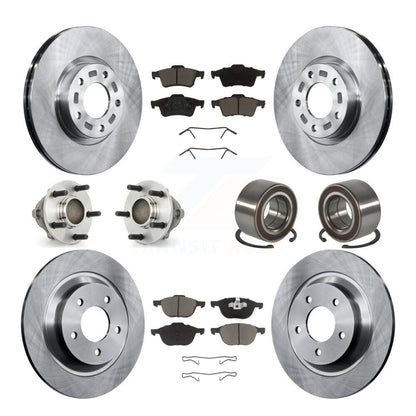 Kit de plaquettes de Rotor de frein à disque, roulement de moyeu avant et arrière (10 pièces) pour Mazda 5 à 02 0 2006