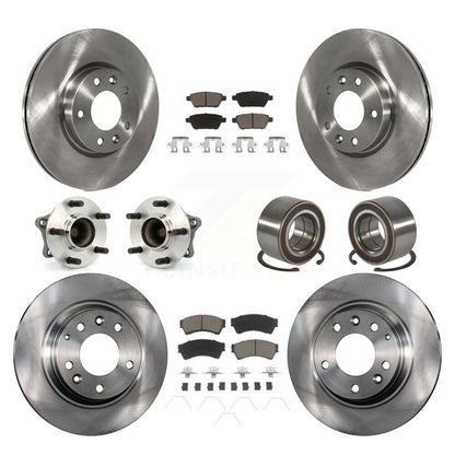 Kit de rotor et de plaquettes de frein avec roulement de moyeu avant et arrière (10 pièces) pour Mazda 6 2009 2013 2.5