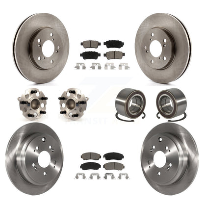 Kit de rotors et plaquettes de frein avec roulement de moyeu avant et arrière (10 pièces) pour Honda Odysse 2005-2010