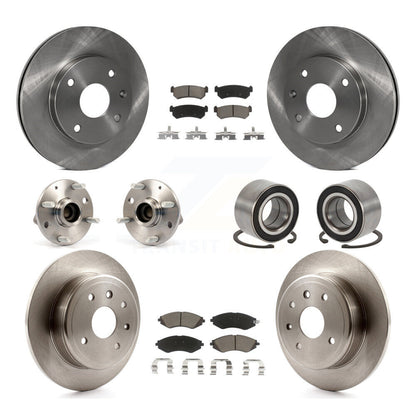 Kit de rotors et plaquettes de frein, roulement de moyeu avant et arrière (10 pièces) pour Chevrolet Optra non AB