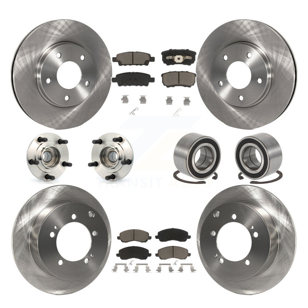 Kit de plaquettes de Rotor de frein, roulement de moyeu avant et arrière (10 pièces) pour Mitsubishi Lancer Ralliar