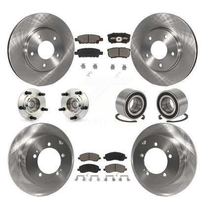 Kit de plaquettes de Rotor de frein, roulement de moyeu avant et arrière (10 pièces) pour Mitsubishi Lancer Ralliar