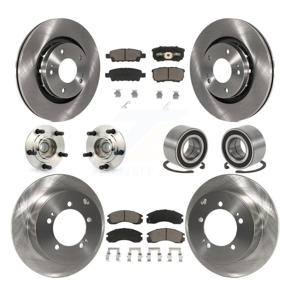 Kit de Rotor et de plaquettes de frein, roulement de moyeu avant et arrière (10 pièces) pour Mitsubishi Outlander FW