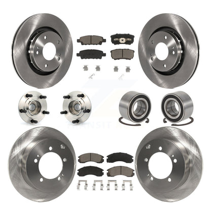 Kit de Rotor et de plaquettes de frein, roulement de moyeu avant et arrière (10 pièces) pour Mitsubishi Outlander FW