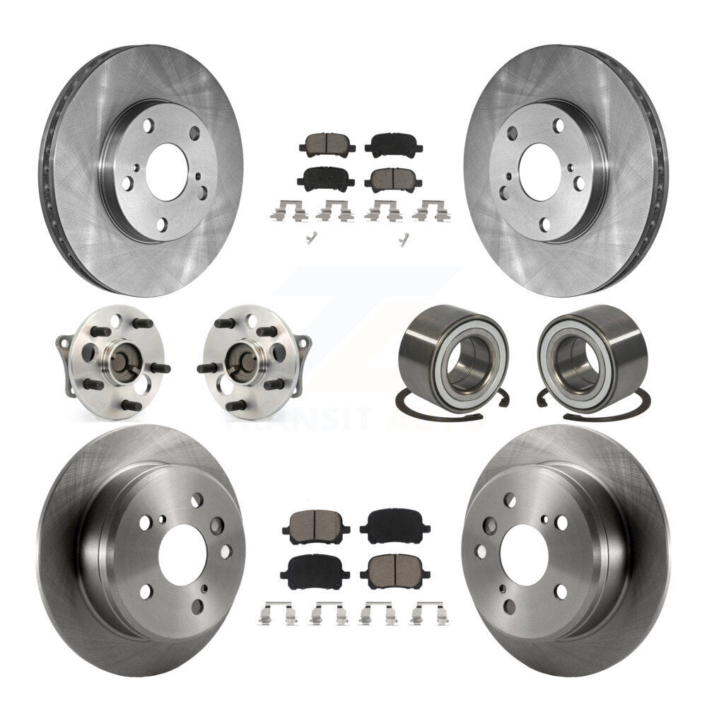 Kit de Rotor et de plaquettes de frein à disque, roulement de moyeu avant et arrière (10 pièces) pour Toyota Camry Solar