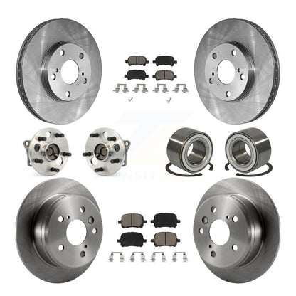 Kit de Rotor et de plaquettes de frein à disque, roulement de moyeu avant et arrière (10 pièces) pour Toyota Camry Solar