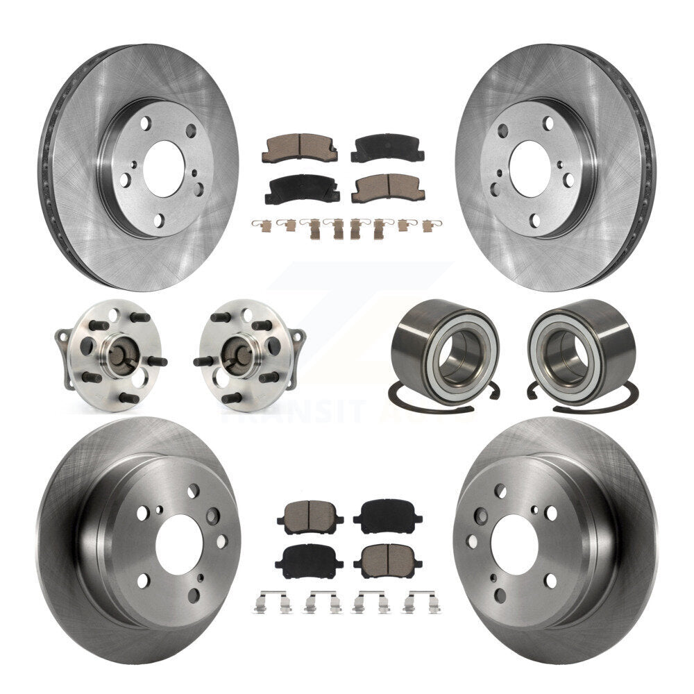 Kit de plaquettes de Rotor de frein, roulement de moyeu avant et arrière (10 pièces), pour Toyota Camry Solara Lexu