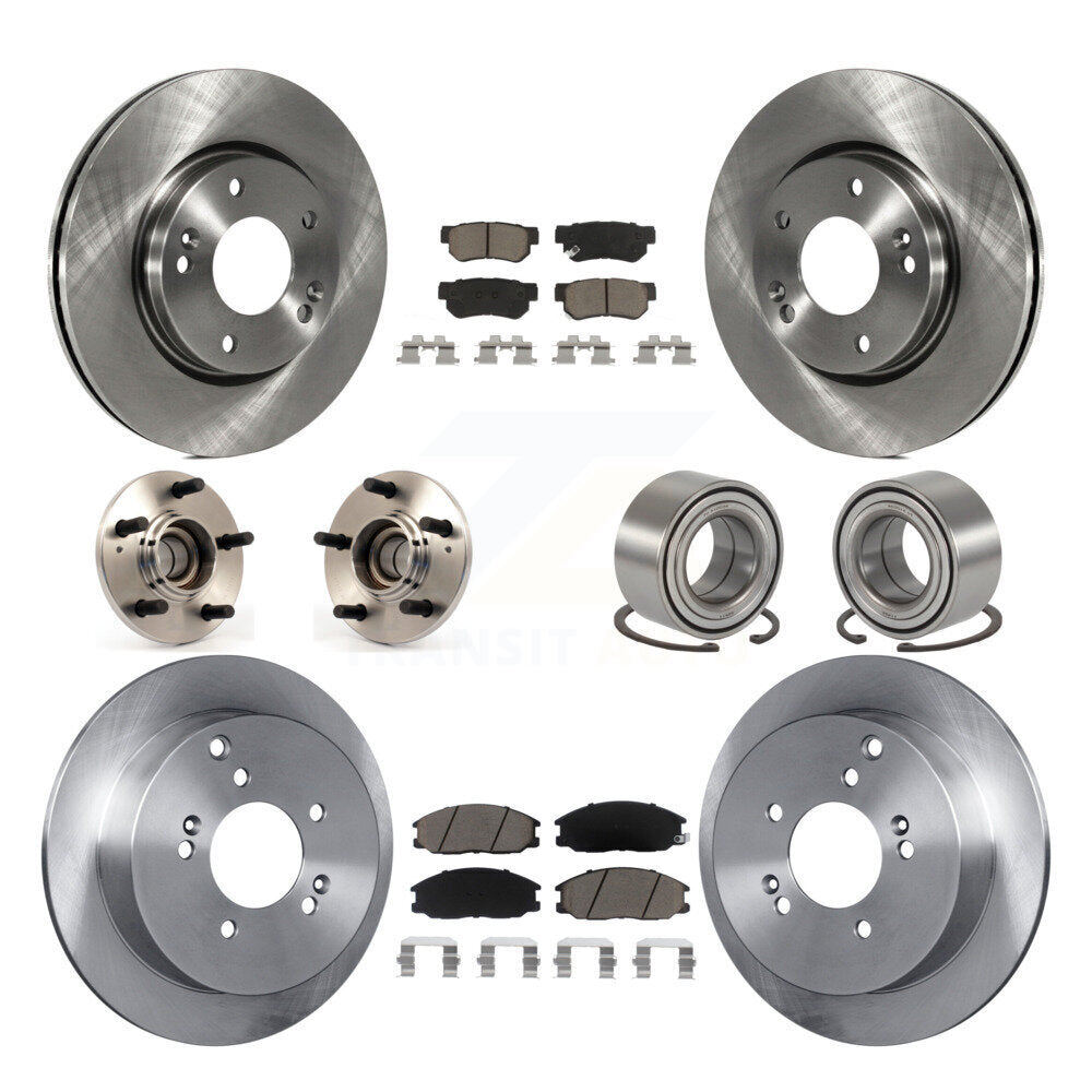 Kit de Rotor et plaquettes de frein à disque, roulement de moyeu avant et arrière (10 pièces) pour Hyundai Santa F