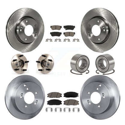 Kit de Rotor et plaquettes de frein à disque, roulement de moyeu avant et arrière (10 pièces) pour Hyundai Santa F
