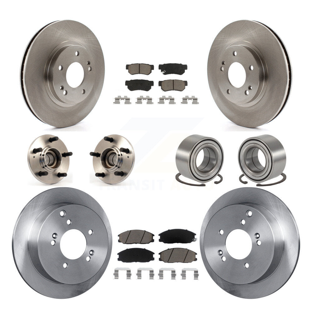 Kit de Rotor et plaquettes de frein à disque, roulement de moyeu avant et arrière (10 pièces) pour Hyundai Santa F