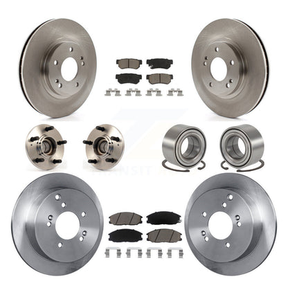 Kit de Rotor et plaquettes de frein à disque, roulement de moyeu avant et arrière (10 pièces) pour Hyundai Santa F