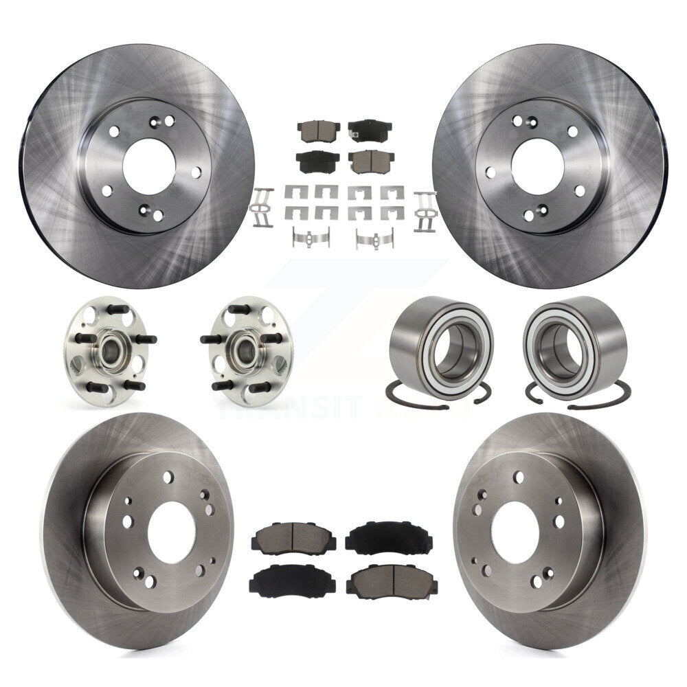 Kit de rotors et plaquettes de frein à disque, roulements de moyeu avant et arrière (10 pièces) pour Honda Accord