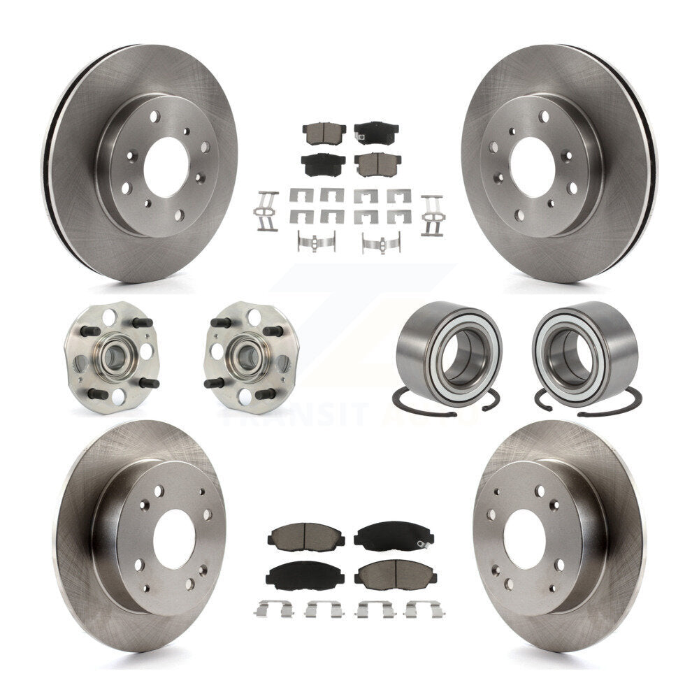 Kit de rotors et plaquettes de frein à disque, roulements de moyeu avant et arrière (10 pièces) pour Honda Accord